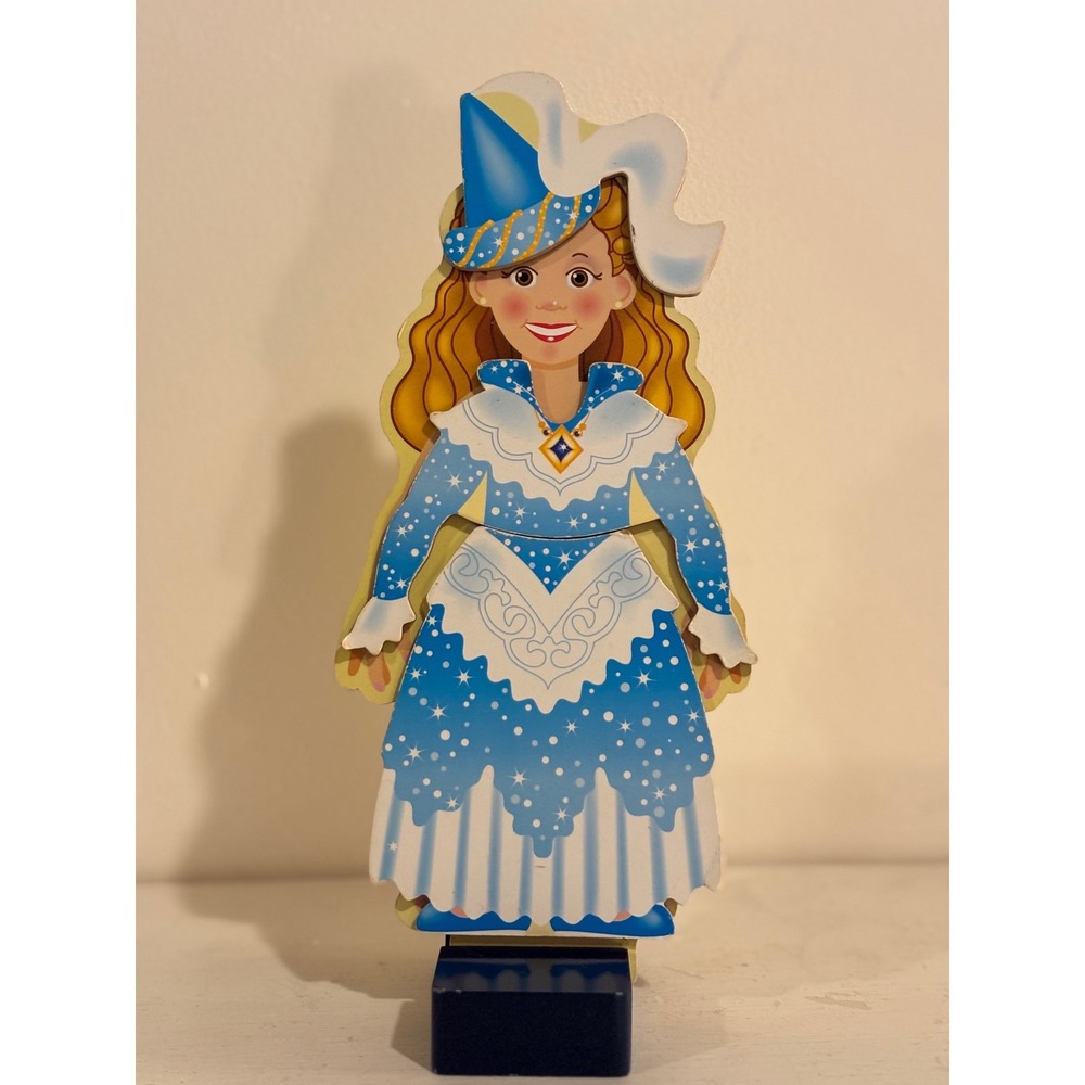 Melissa & Doug Magnetic Dress-Up Princess Elise Wood Multicolor 7 outfits Good!